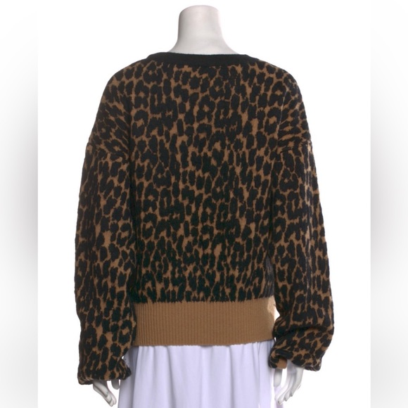 SOLD Petar Petrov lambs wool animal print sweater - Picture 2 of 6